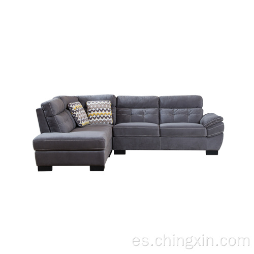 Sofá de esquina de tela conjuntos de sofá de sala de estar